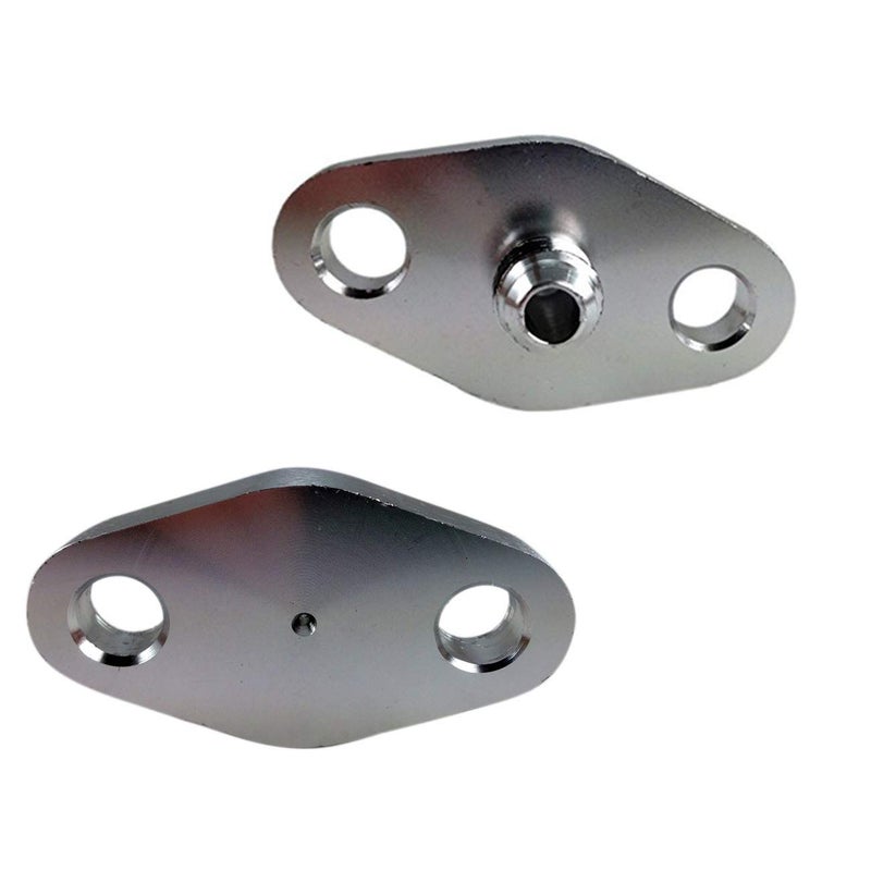 Koxuyim 4AN Oil Feed Inlet Flange Gasket Adapter Kitwith Gasket 4-AN Adapter AN4 W/Built In Restricter and Bolts Compatible with T3 T3/T4 T04 T4 For Ball Bearing Turbos - Image 5